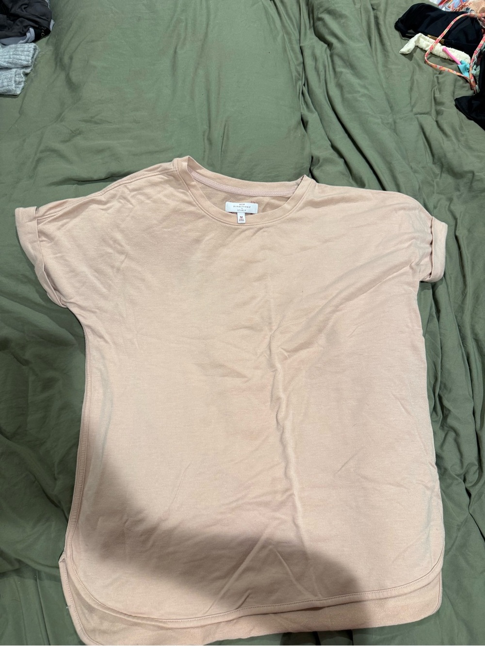 new directions Blush Crewneck Short Sleeve Tee